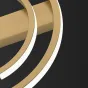 Серия настенных светодиодных светильников в виде комбинации полуколец разного диаметра на прямоугольном креплении LOFT Brass