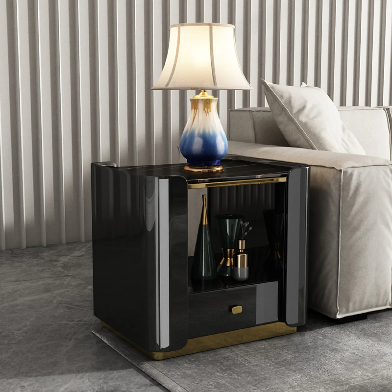 Дизайнерская прикроватная тумба LaLume-TT00108 Дизайнерская прикроватная тумба LaLume-TT00108