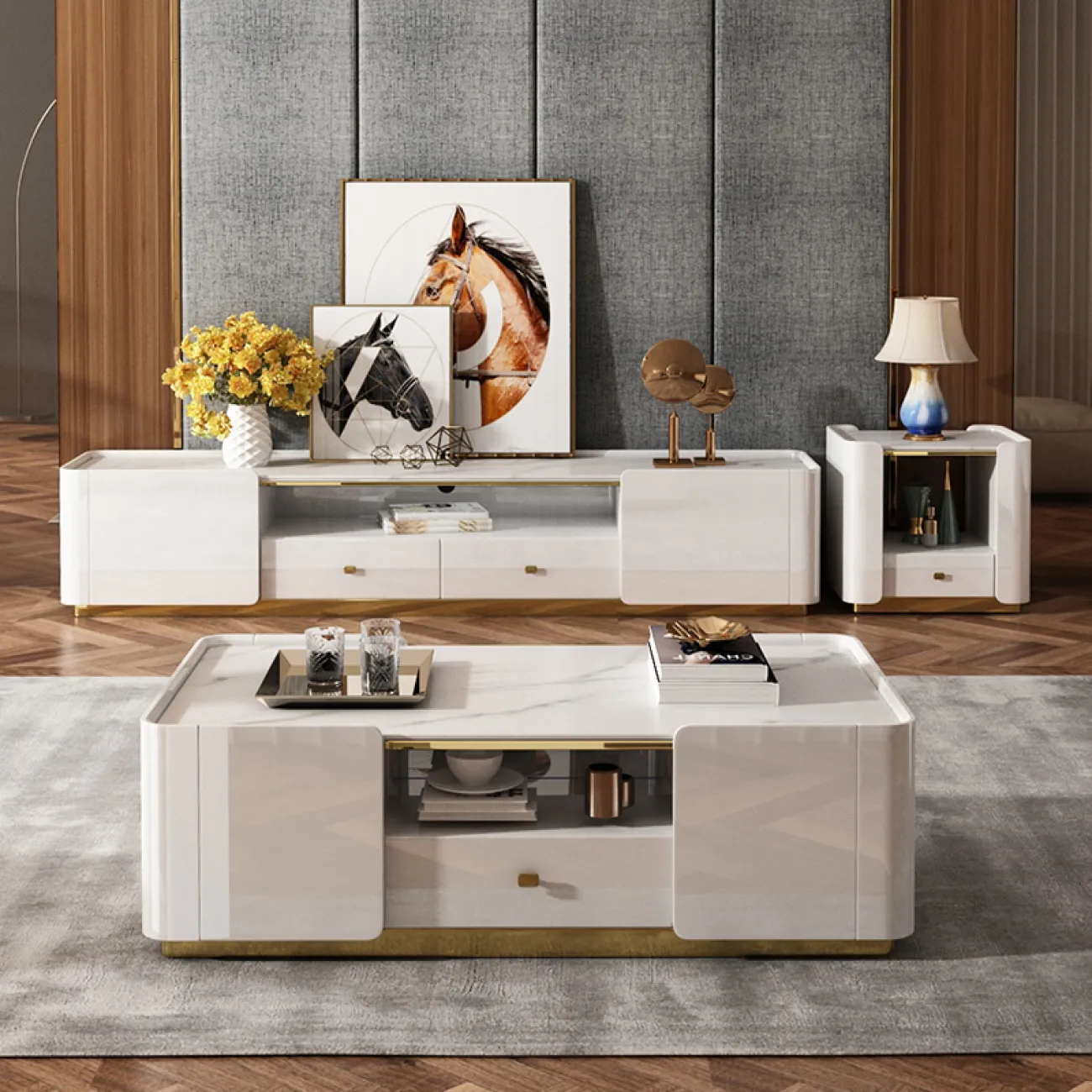 Дизайнерская прикроватная тумба LaLume-TT00108 Дизайнерская прикроватная тумба LaLume-TT00108