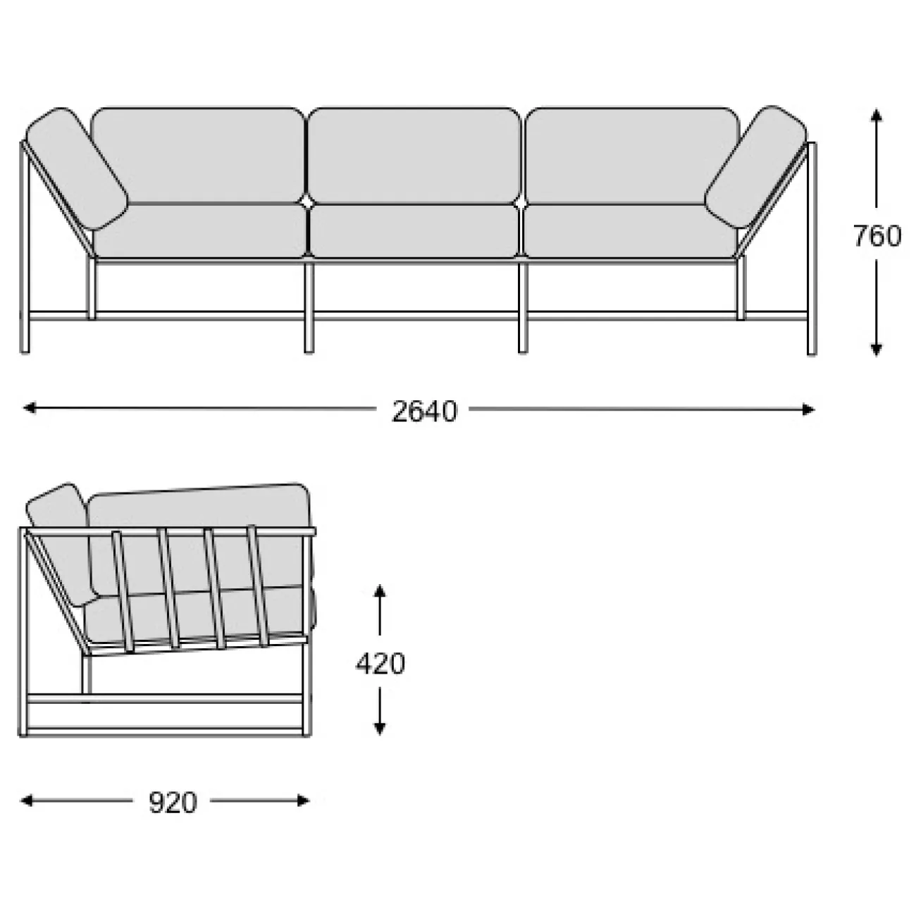 Диван Inheritance Sofa Olive Military Fabric designed by Stephen Kenn and Simon Miller от LaLume