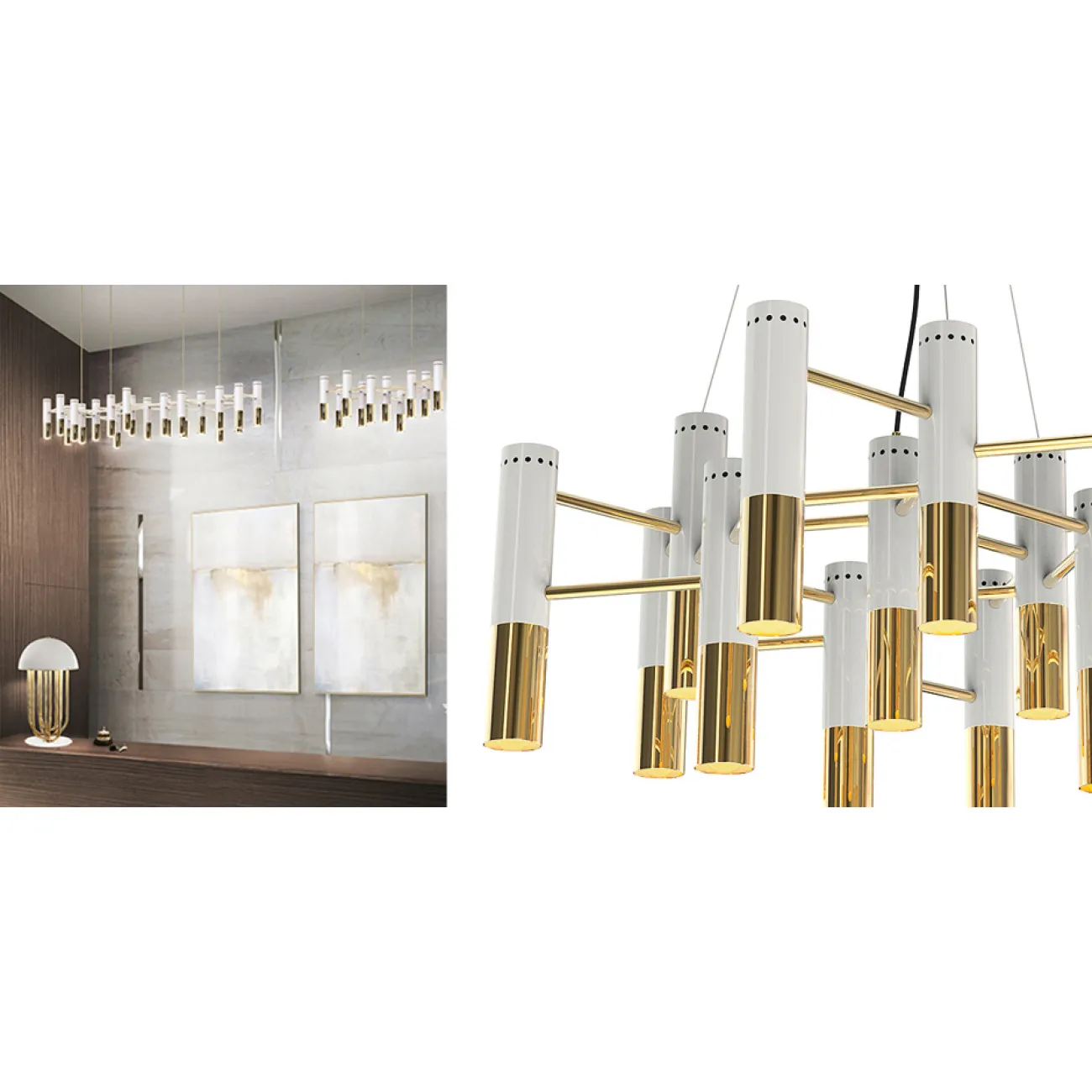 Люстра IKE Delightfull Gold & White от LaLume