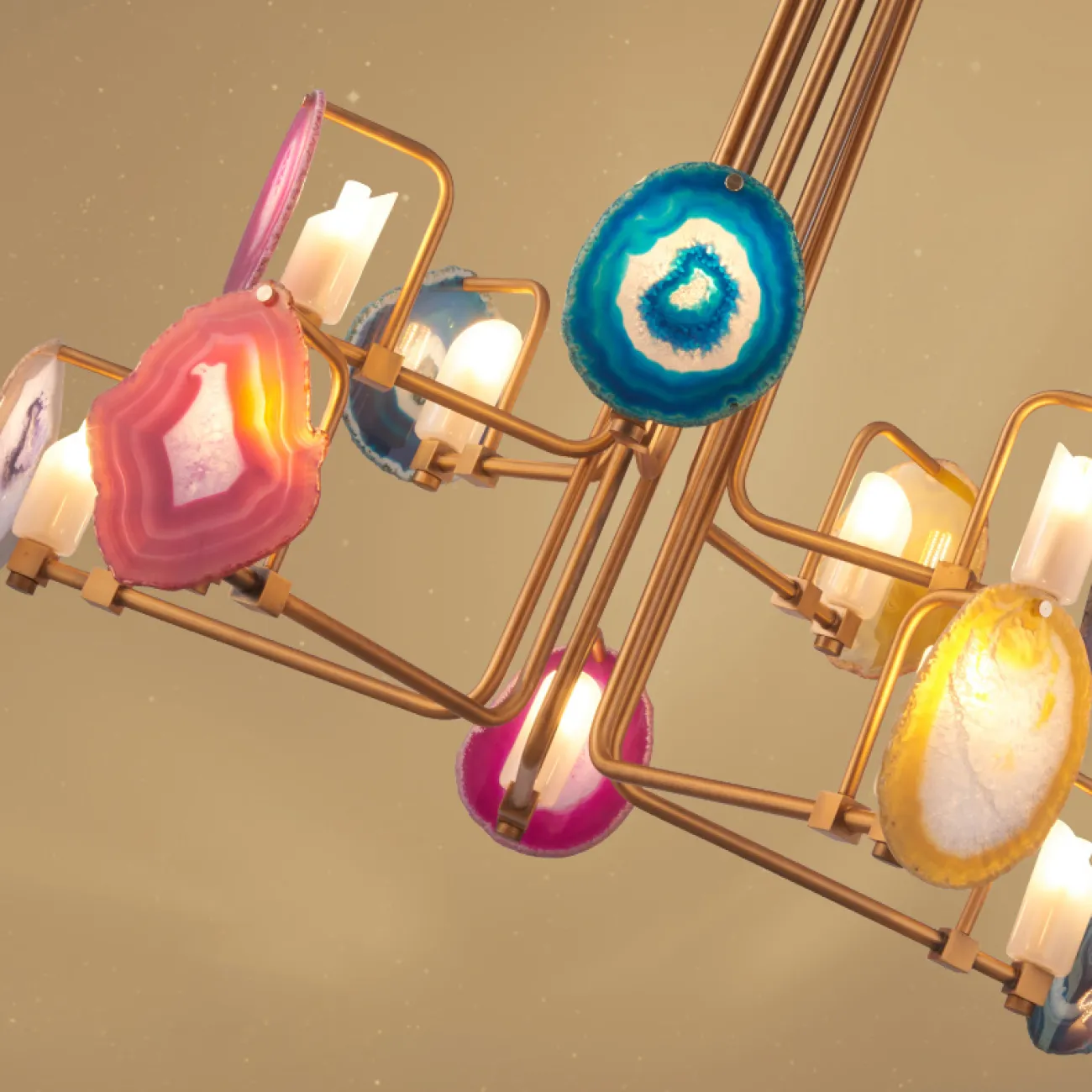 Подвесная люстра AGATE 5 L10 от ImperiumLoft