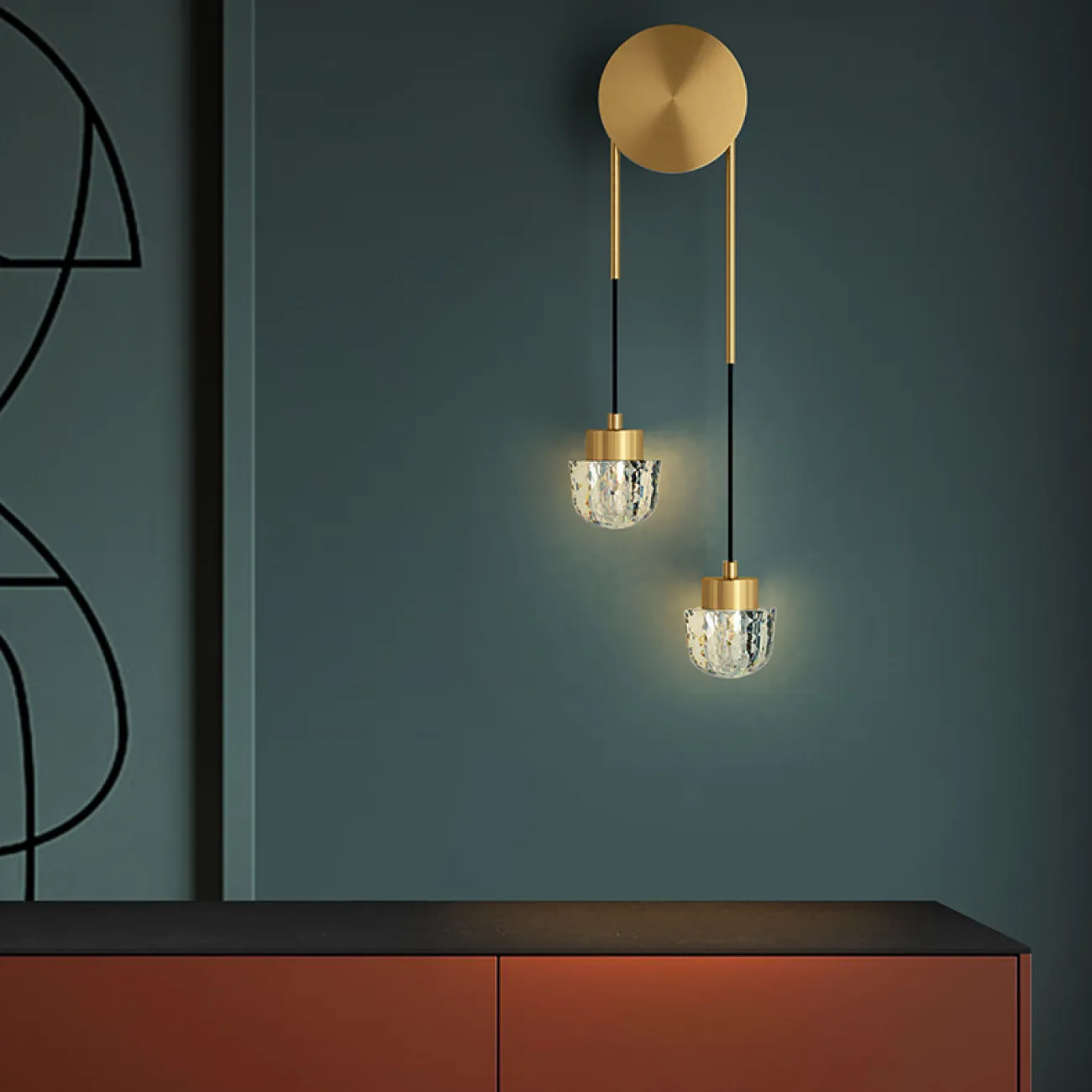 Настенный светильник LYKKE Brass от ImperiumLoft