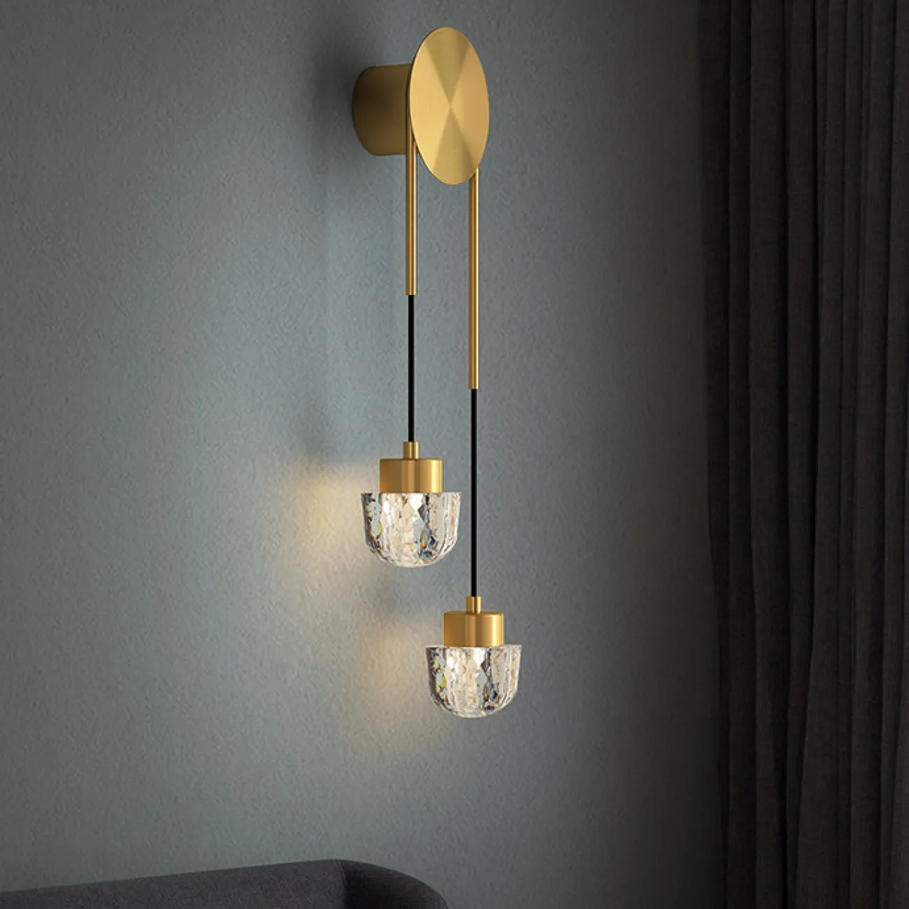 Настенный светильник LYKKE Brass от ImperiumLoft