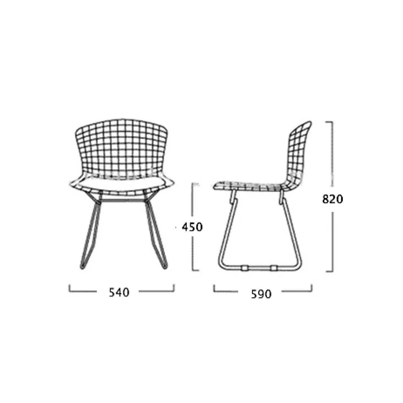 Стул Bertoia Side Chair designed by Harry Bertoia		 in 1952 от LaLume