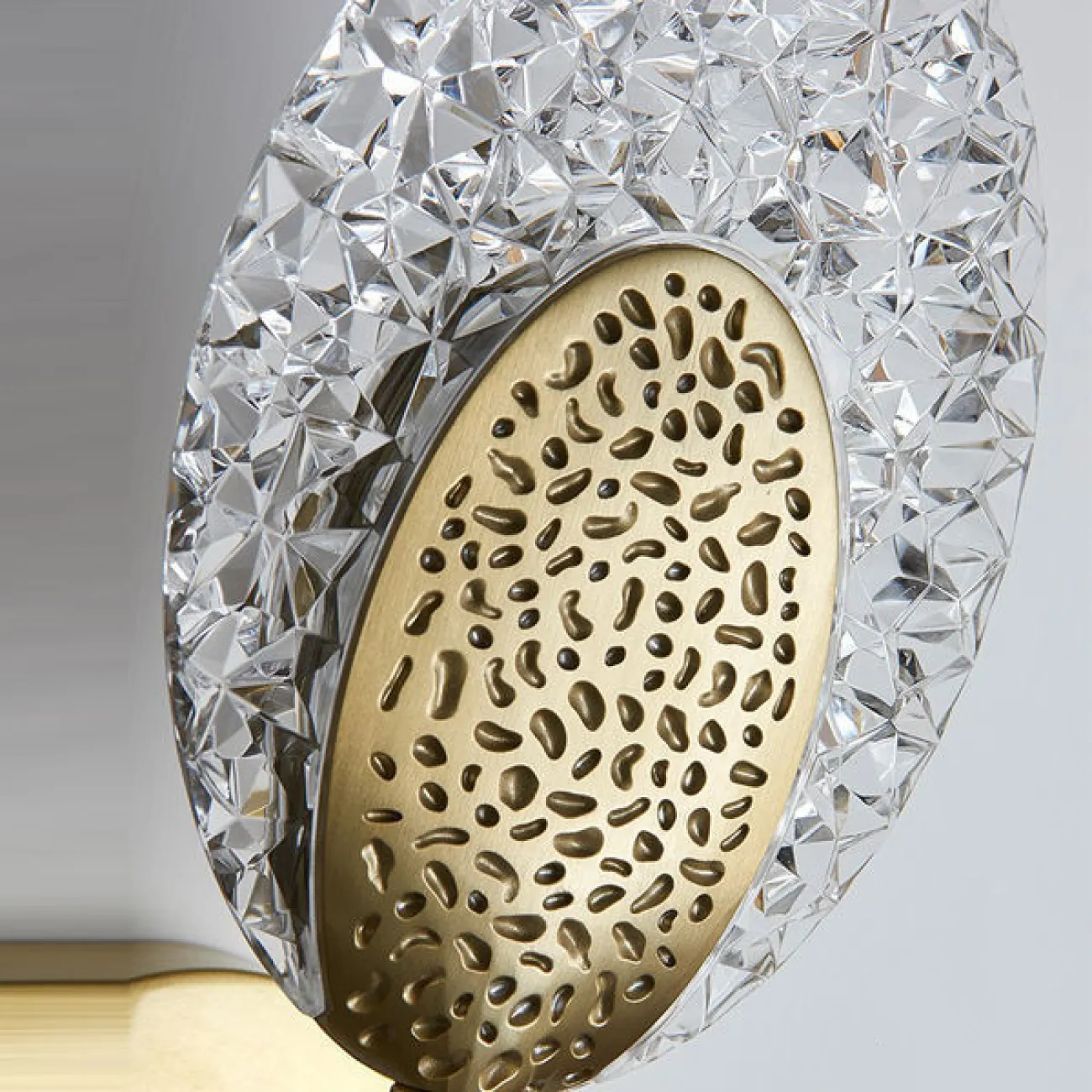 Светодиодный настенный светильник с плоским рельефным плафоном листовидной формы из стекла с металлической сердцевиной CERES WALL