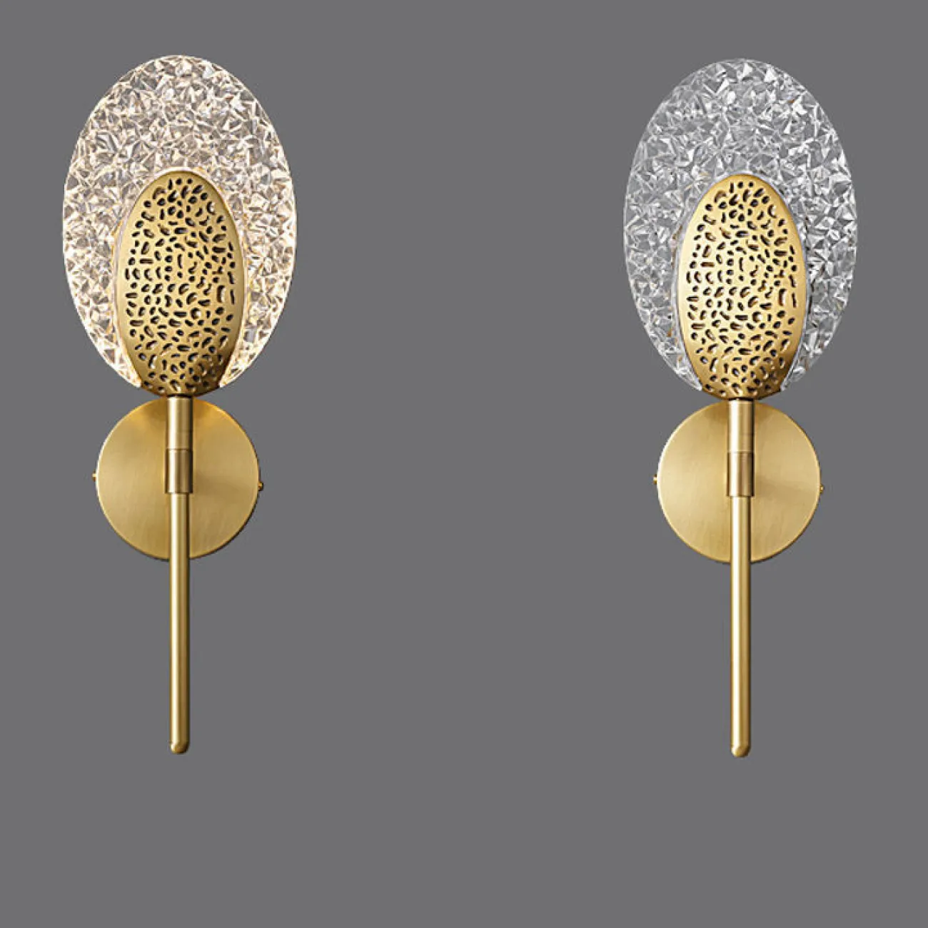 Светодиодный настенный светильник с плоским рельефным плафоном листовидной формы из стекла с металлической сердцевиной CERES WALL