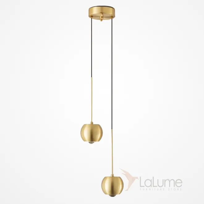 Готовая комбинация подвесных светодиодных светильников с двумя шарообразными плафонами, оснащенными оптическими линзами FLORRY DUO Готовая комбинация подвесных светодиодных светильников с двумя шарообразными плафонами, оснащенными оптическими линзами FLORRY DUO