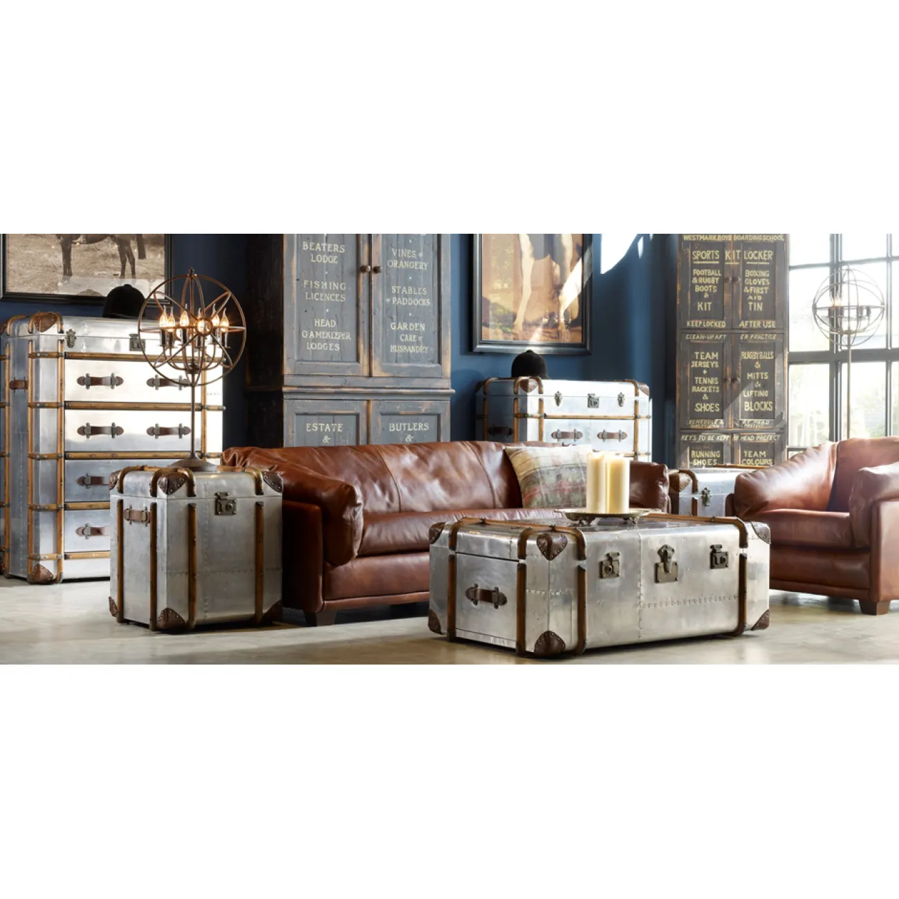 RH Richards Polished Aluminum Trunks Chest от LaLume