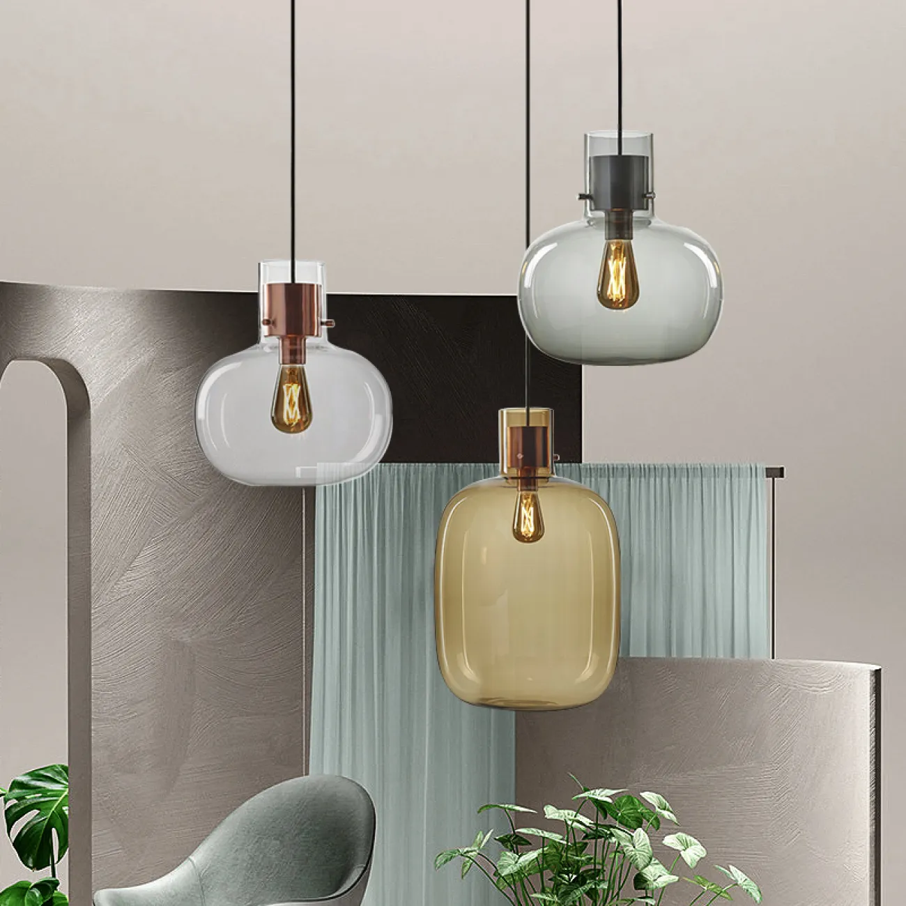 Подвесной светильник SAVANNA A D25 Amber от ImperiumLoft