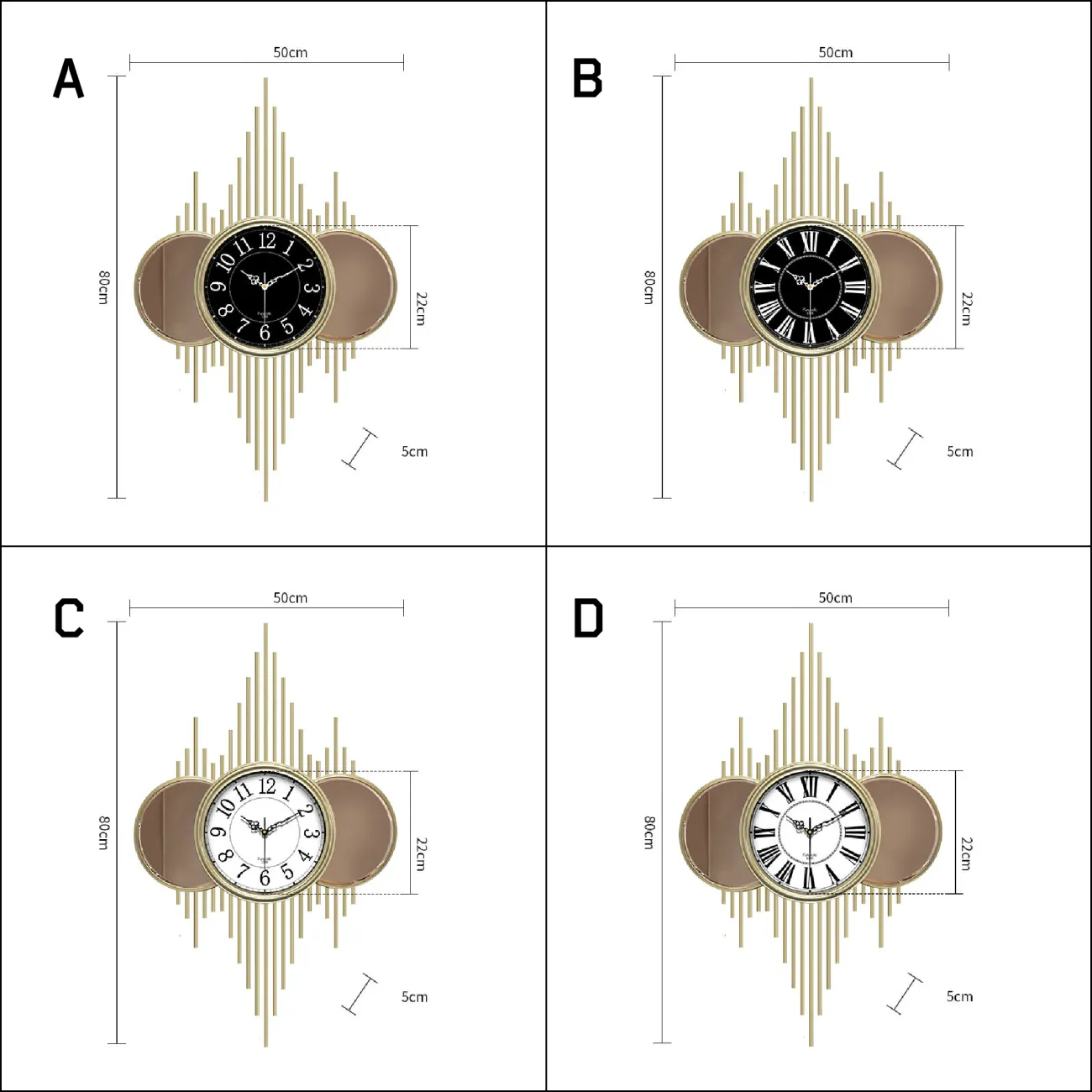 Дизайнерский настенный декор часы LaLume-KKK00303