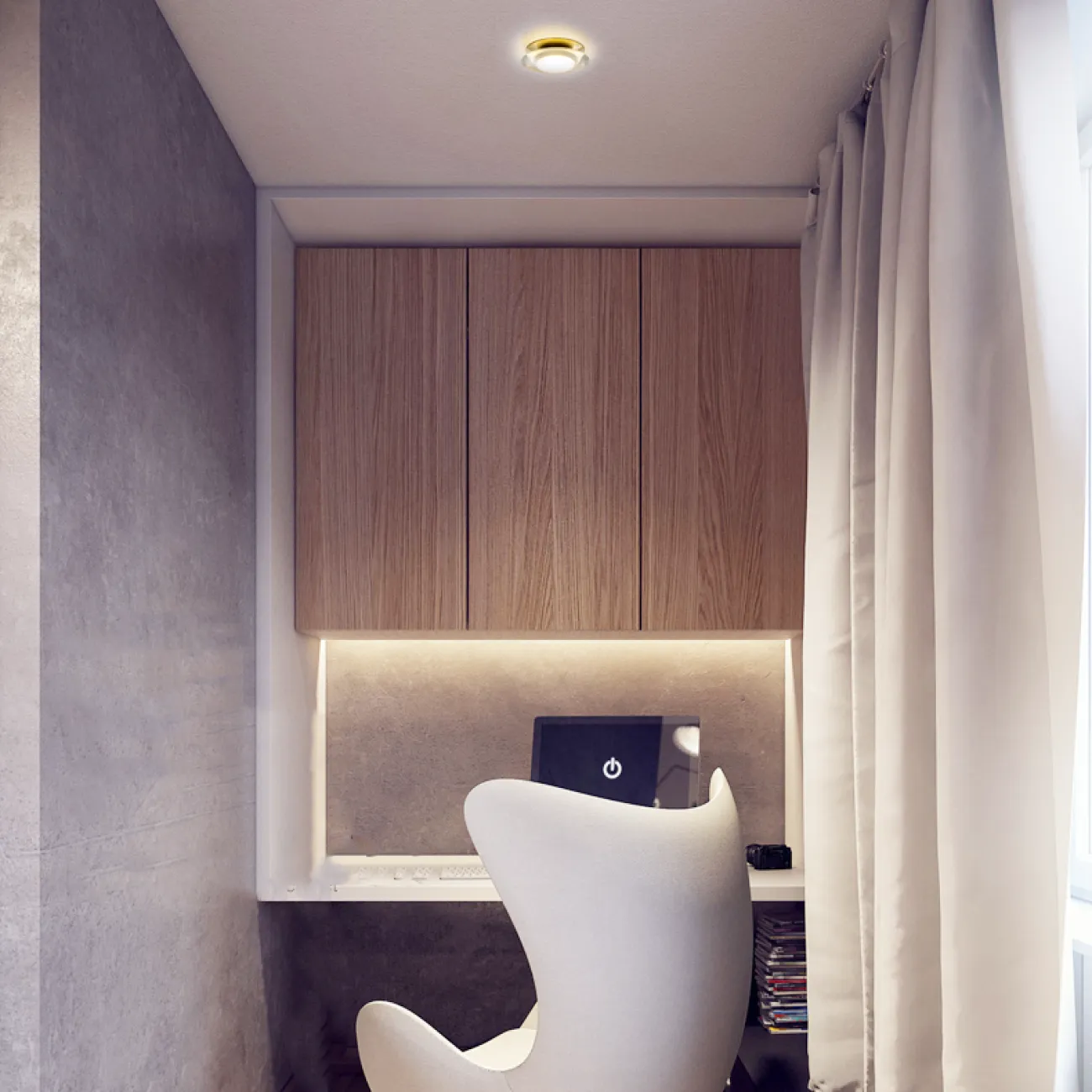 Встраиваемый светодиодный светильник с белым матовым плафоном круглой формы и дисковидным рассеивателем  LIS 3000К 7W