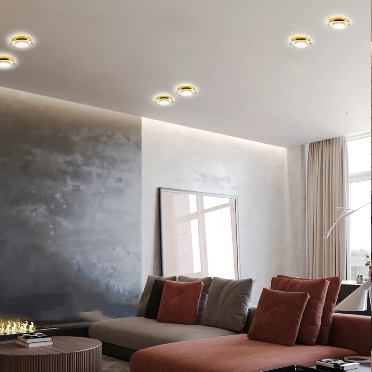 Встраиваемый светодиодный светильник с белым матовым плафоном круглой формы и дисковидным рассеивателем  LIS 3000К 7W