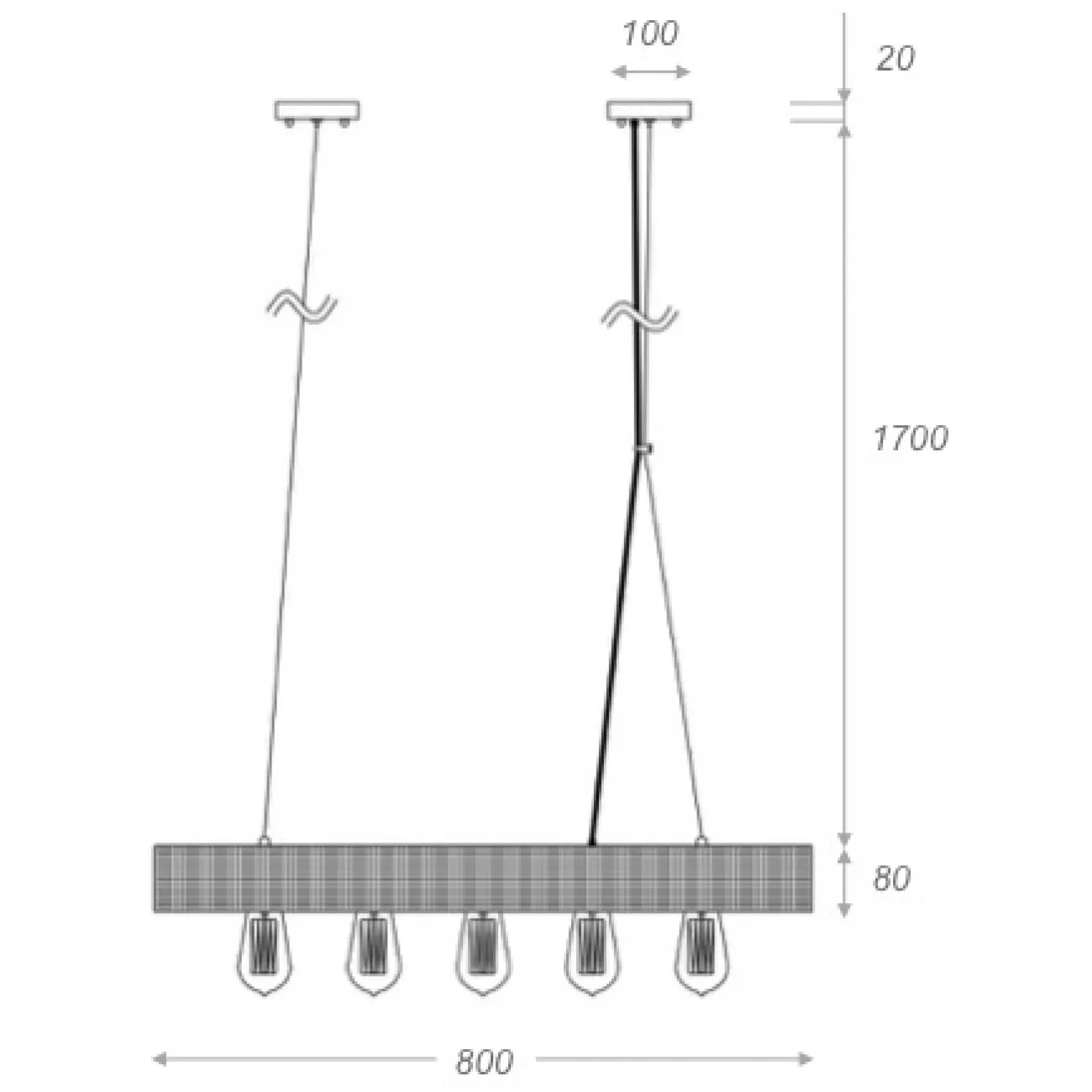 Подвесной светильник Loft Wooden Lighting Line Pendant от LaLume