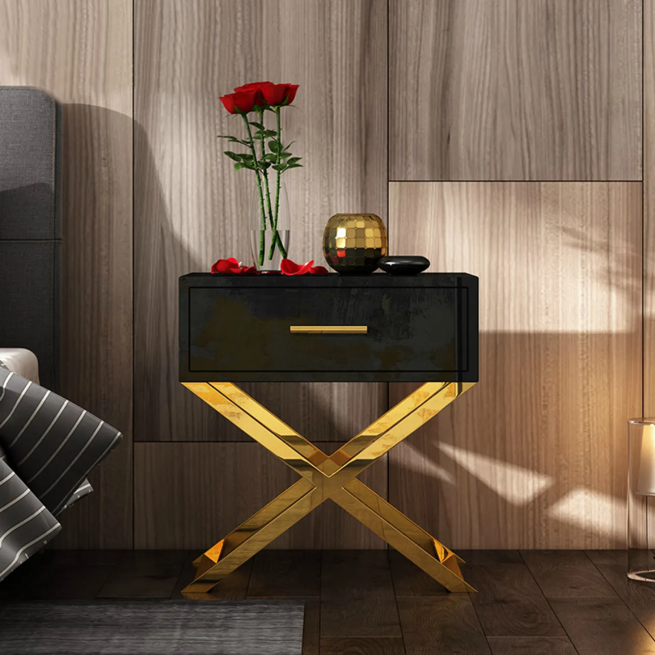 Дизайнерская прикроватная тумба LaLume-TT00105