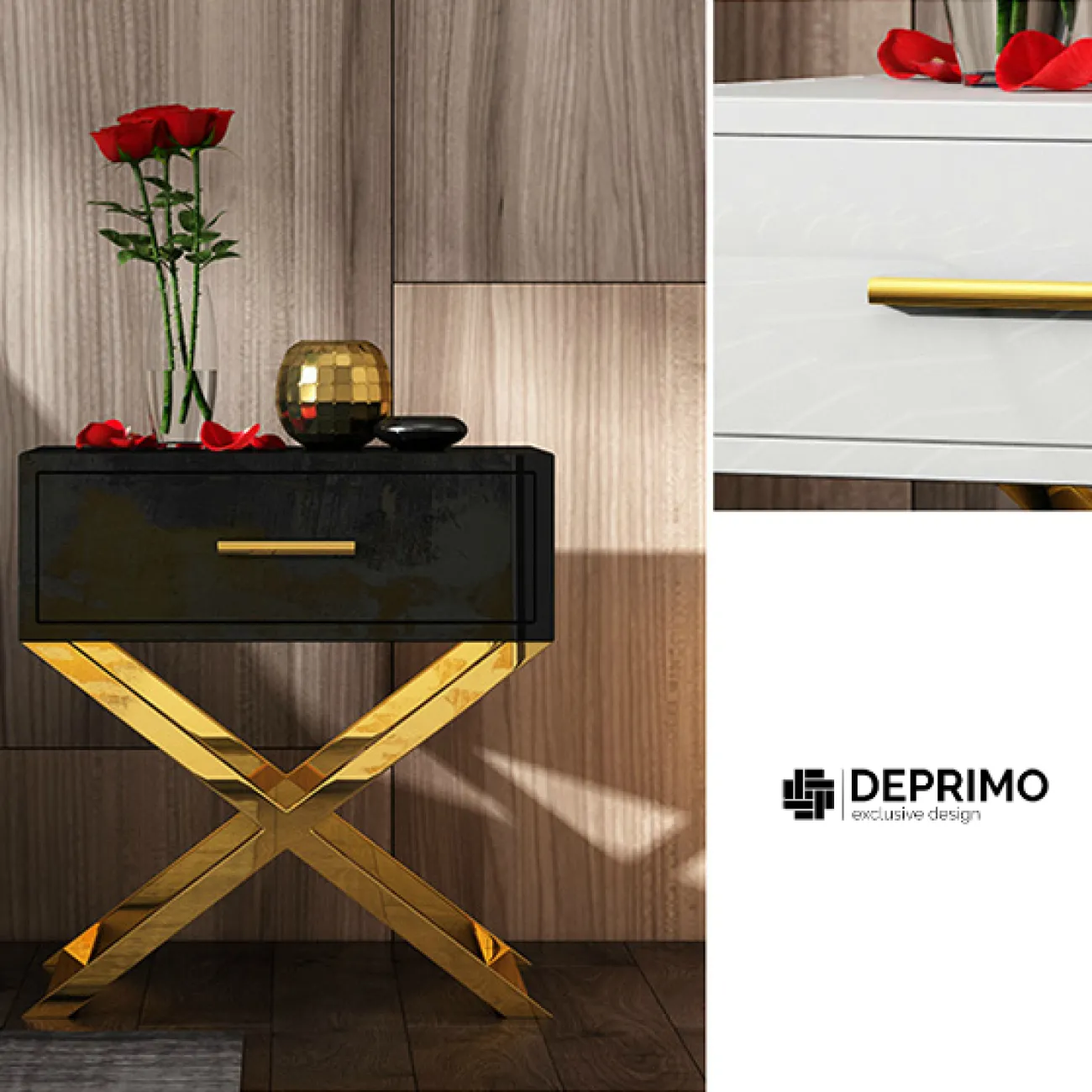 Дизайнерская прикроватная тумба LaLume-TT00105