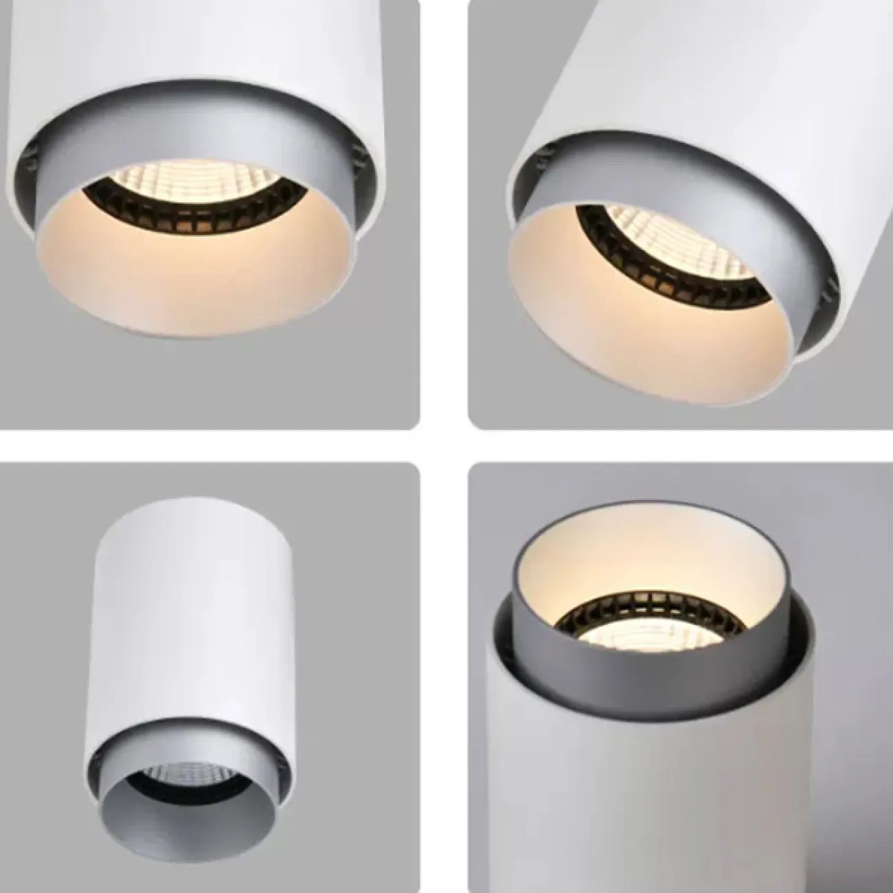 Накладной точечный светильник c плафоном цилиндрической формы RESTON White Yellow 4000К