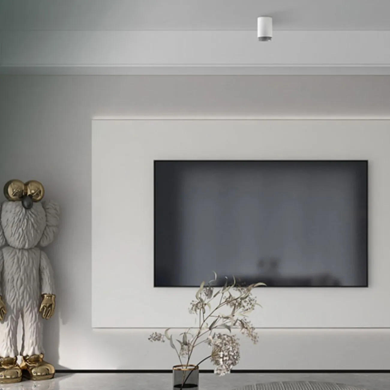 Накладной точечный светильник c плафоном цилиндрической формы RESTON White Yellow 4000К