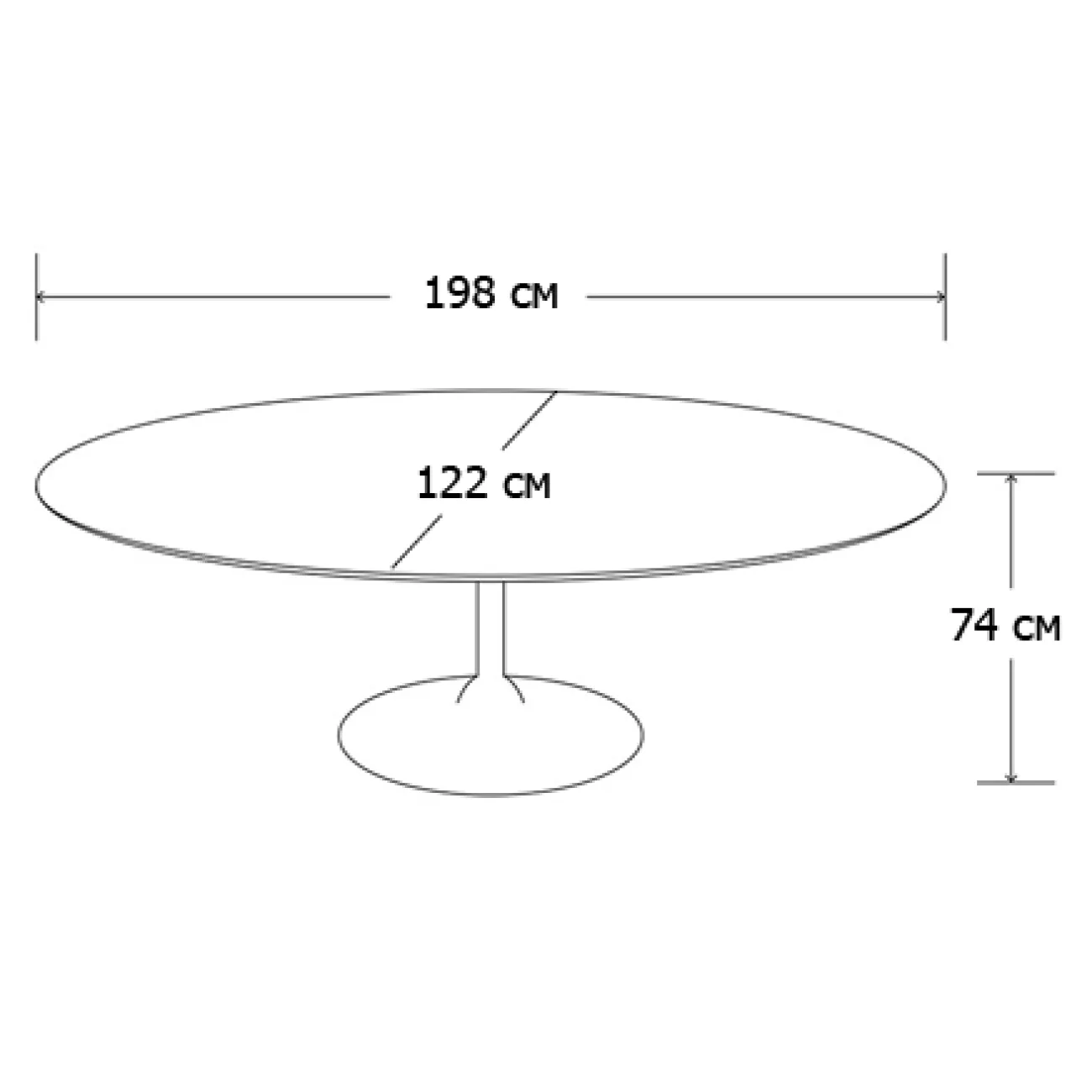 Стол Oval Tulip designed by Eero Saarinen  in 1956 от LaLume