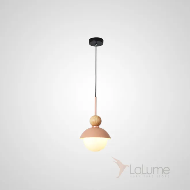 Подвесной светильник POMPON WOOD Розовый от ImperiumLoft