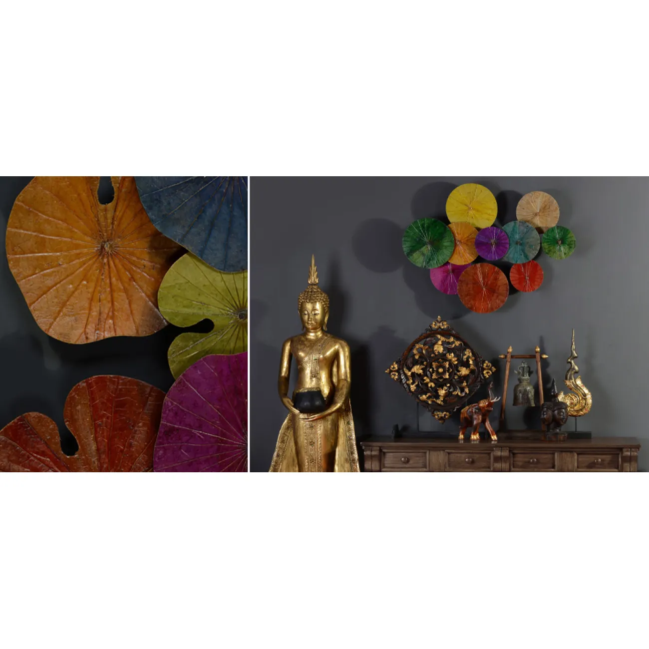 Арт-объект Disc wall art Lotus leaves II от LaLume