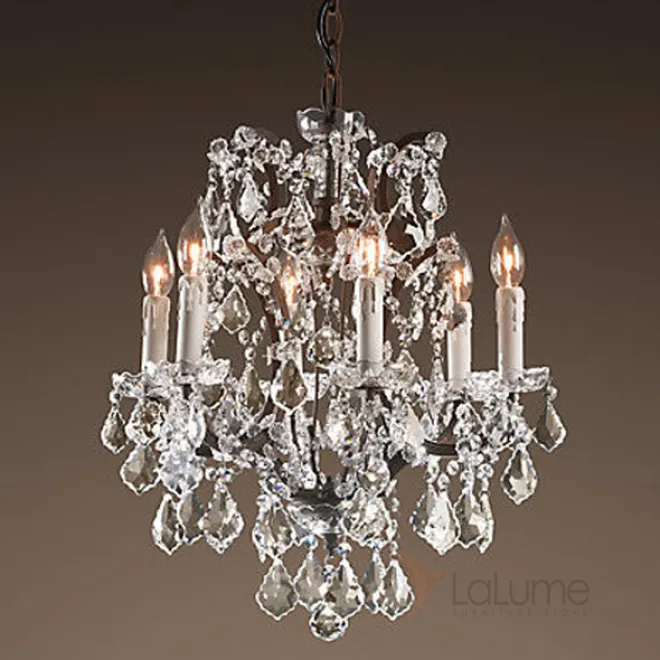 Люстра 19TH C. ROCOCO IRON & CLEAR CRYSTAL 6 от LaLume