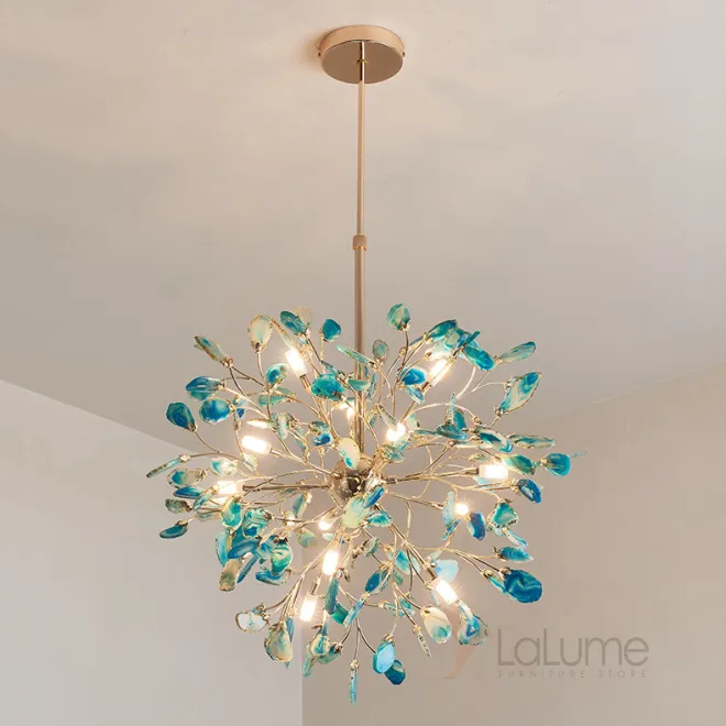 Люстра на штанге AGATE 8 Blue 12 от ImperiumLoft
