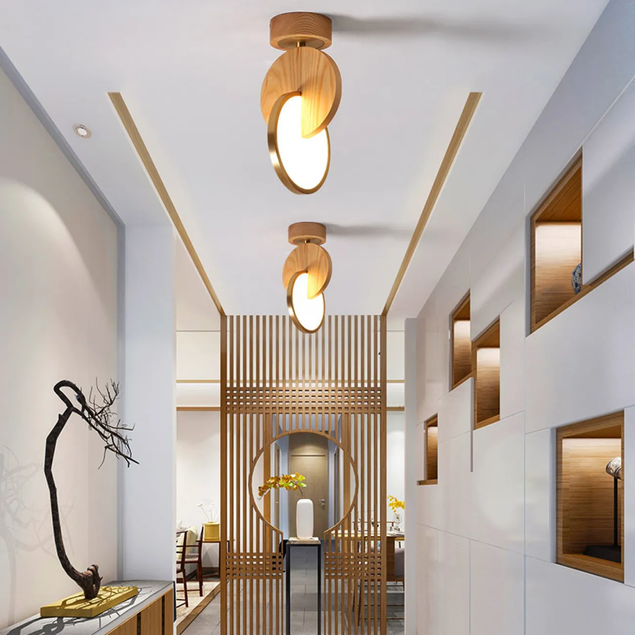Потолочный светильник GLATT WOOD CH Light brown от ImperiumLoft