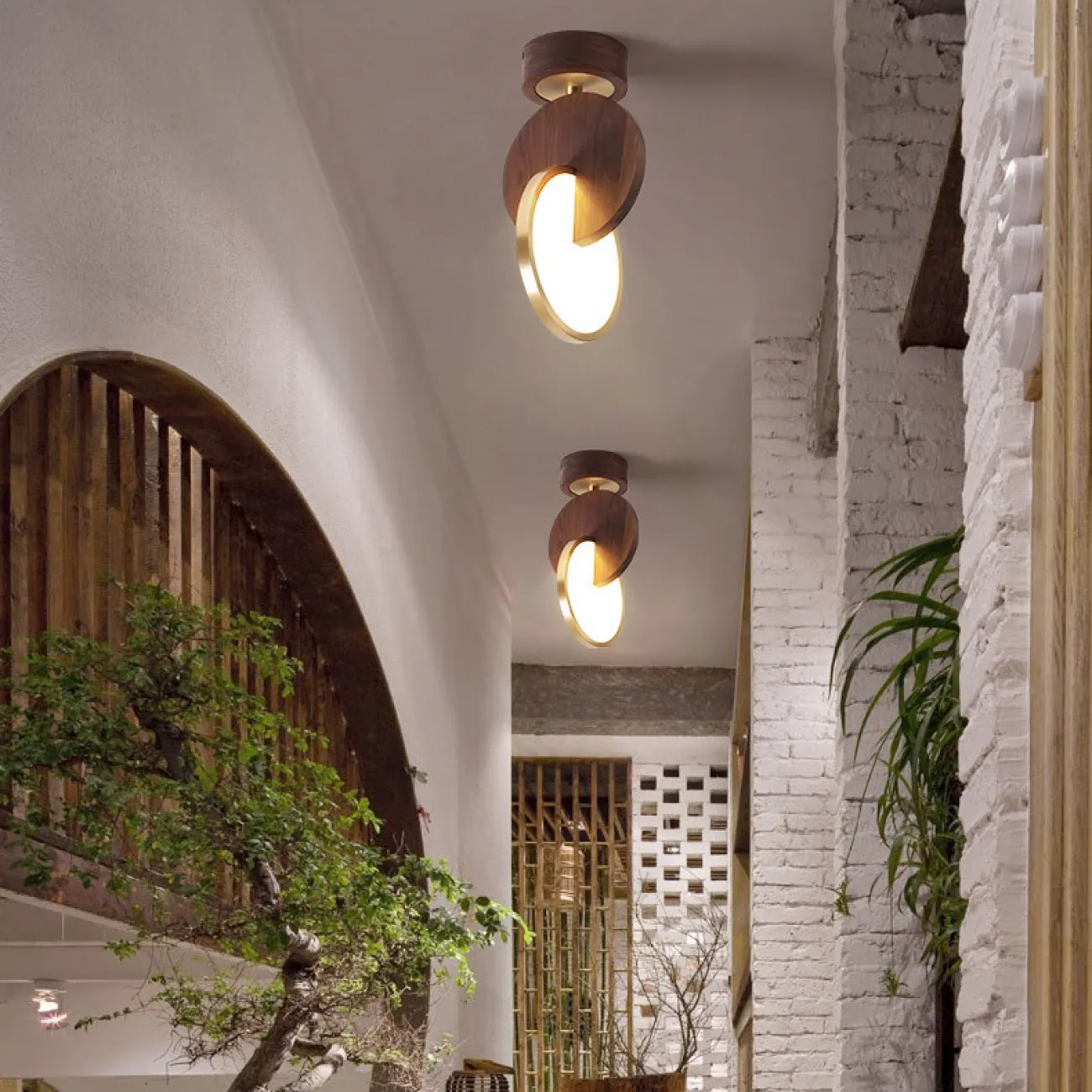 Потолочный светильник GLATT WOOD CH Light brown от ImperiumLoft