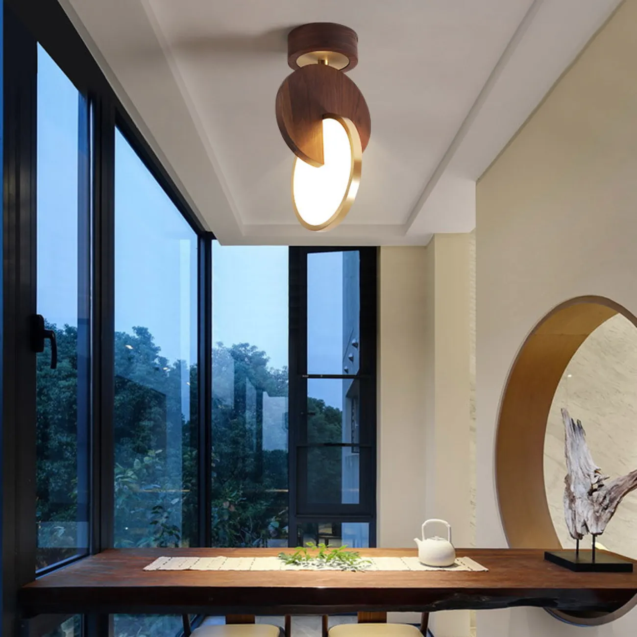 Потолочный светильник GLATT WOOD CH Dark brown от ImperiumLoft