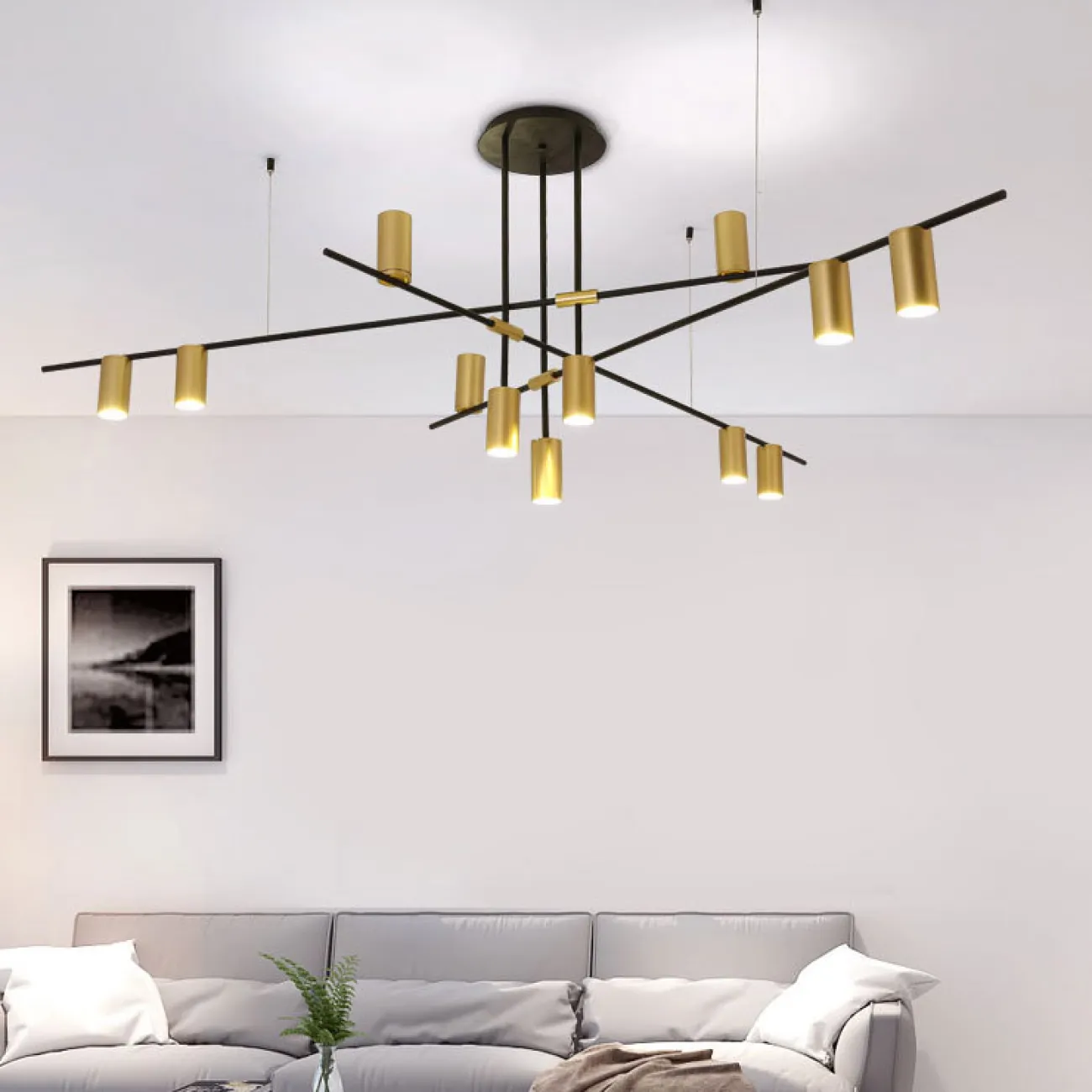 Потолочная люстра CASA N L12 Brass от ImperiumLoft Потолочная люстра CASA N L12 Brass от ImperiumLoft