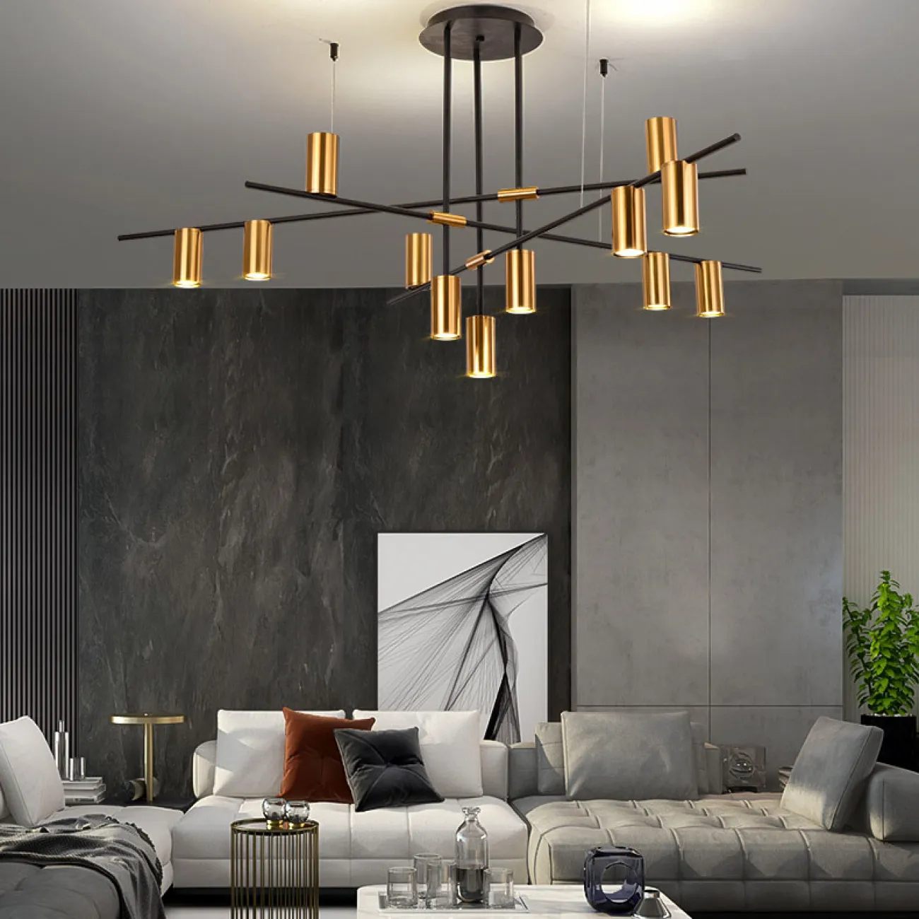 Потолочная люстра CASA N L12 Brass от ImperiumLoft