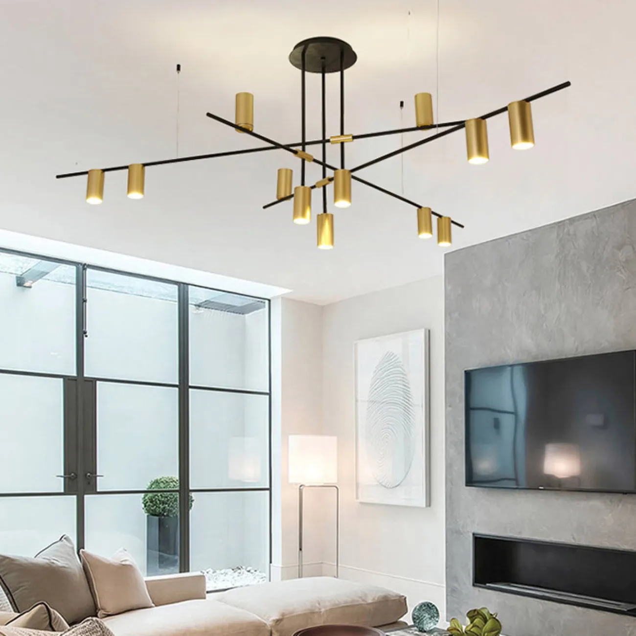 Потолочная люстра CASA N L12 Brass от ImperiumLoft Потолочная люстра CASA N L12 Brass от ImperiumLoft