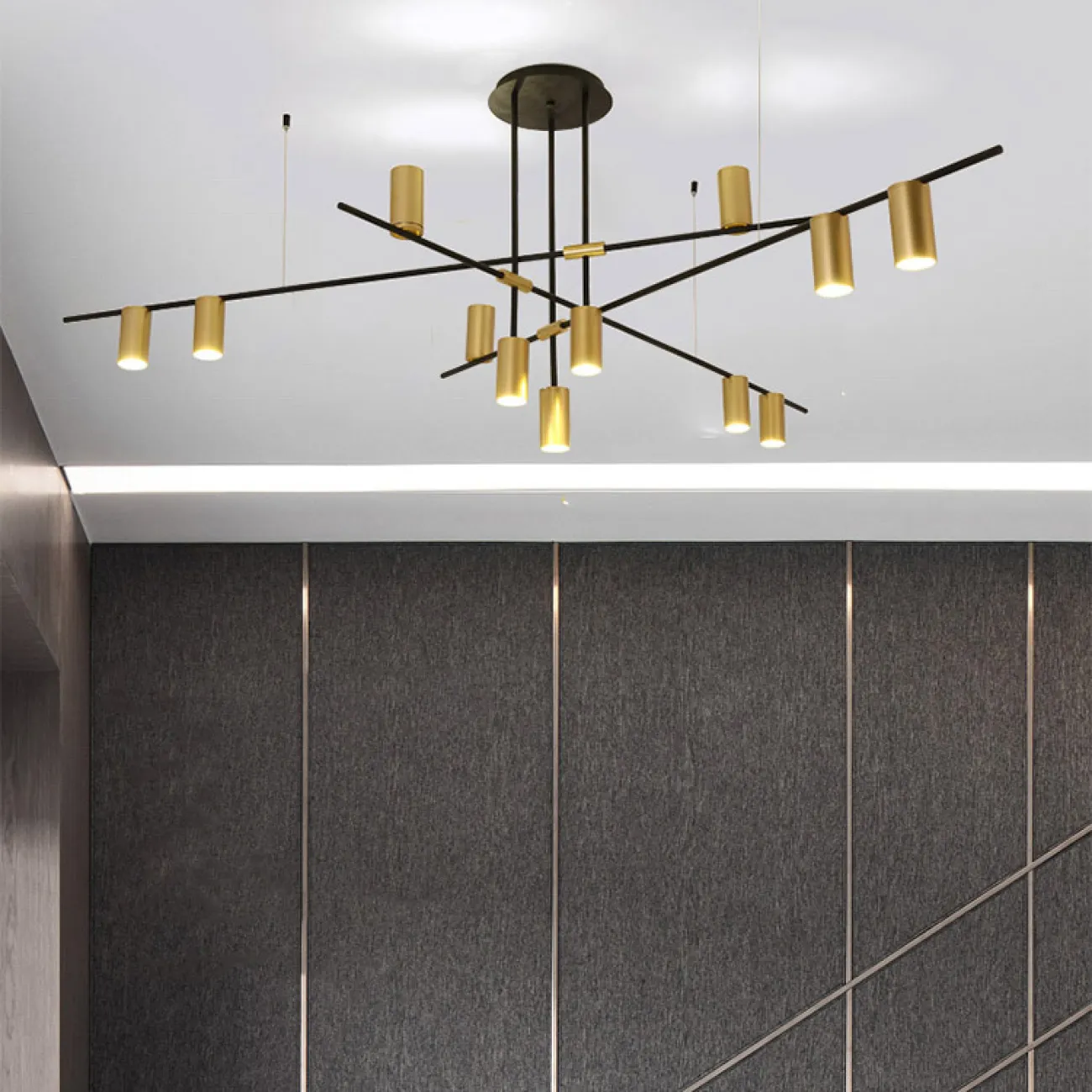 Потолочная люстра CASA N L12 Brass от ImperiumLoft Потолочная люстра CASA N L12 Brass от ImperiumLoft