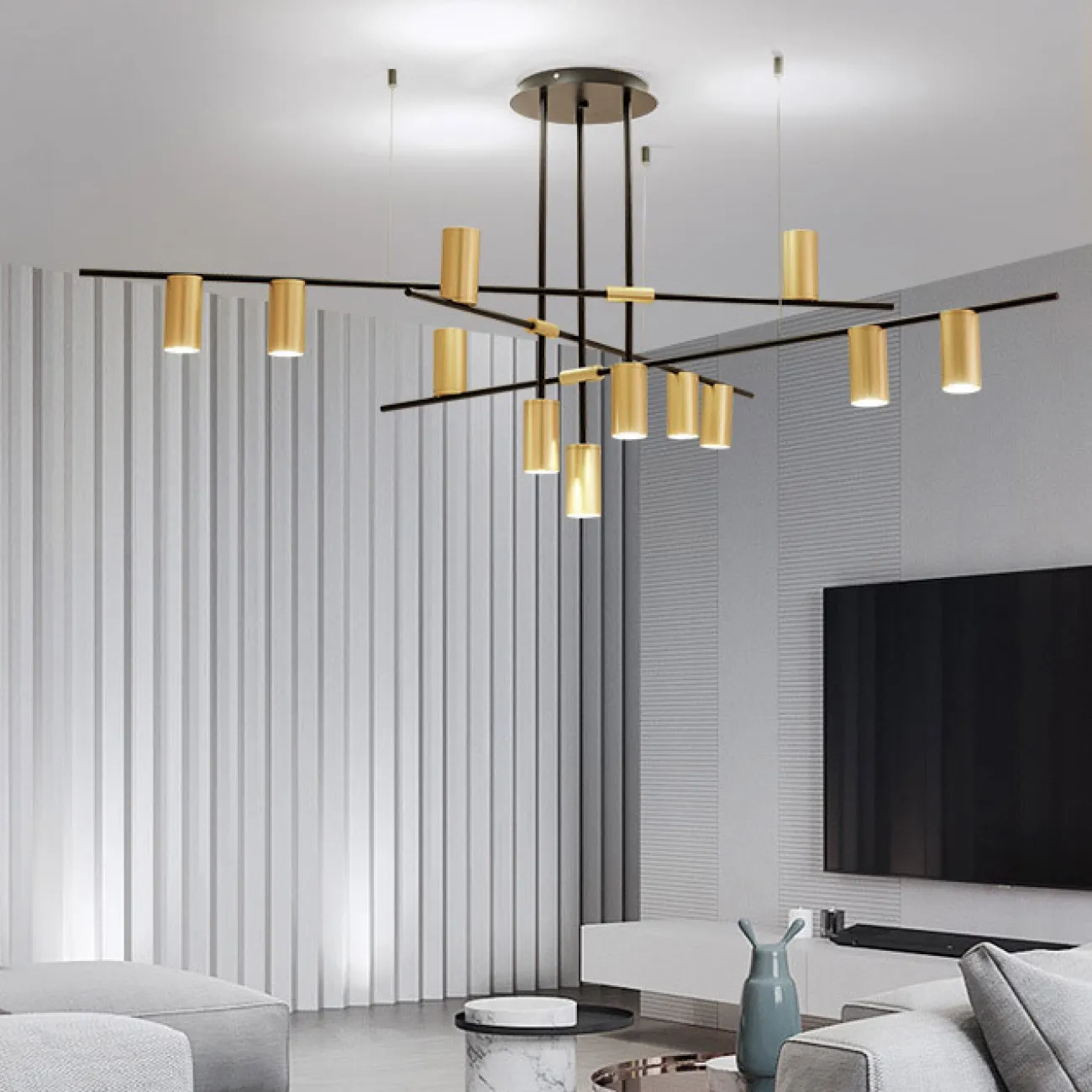 Потолочная люстра CASA N L12 Brass от ImperiumLoft Потолочная люстра CASA N L12 Brass от ImperiumLoft