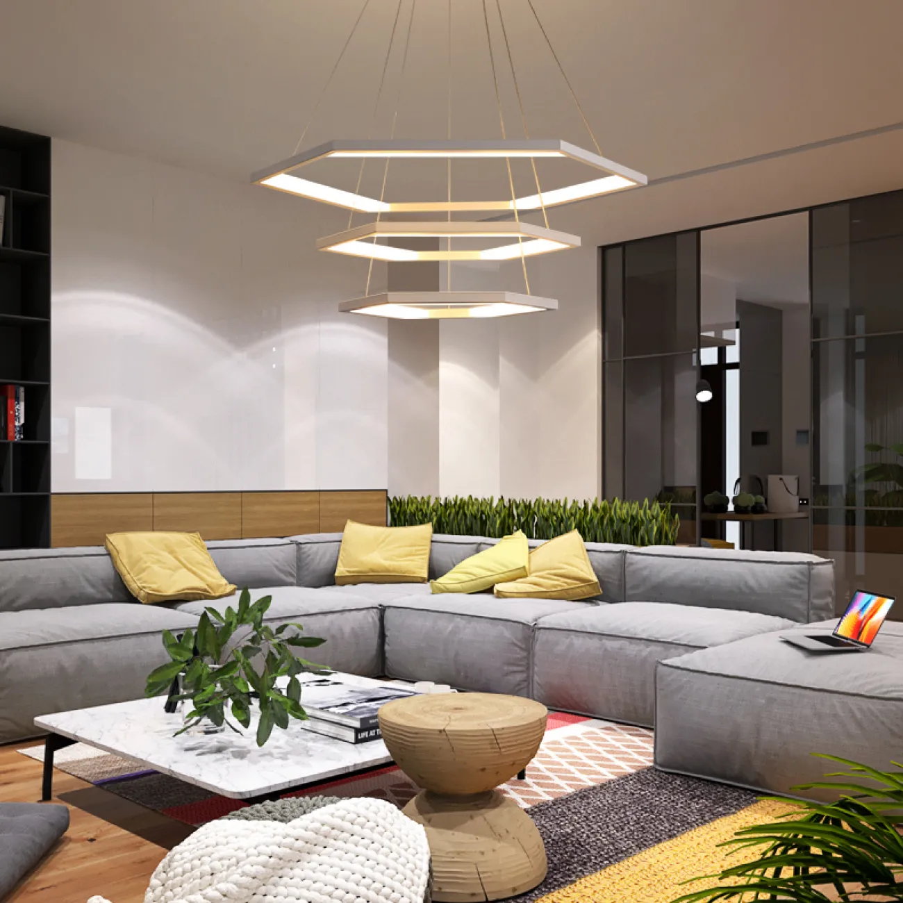 Подвесная люстра VENEZIA D55 Трехцветный свет от ImperiumLoft