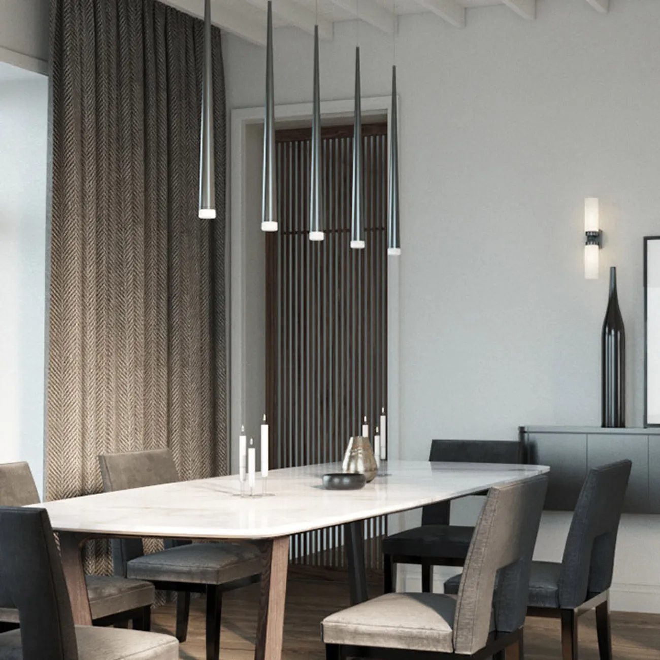 Подвесной светильник LAIRD black H 60 от ImperiumLoft