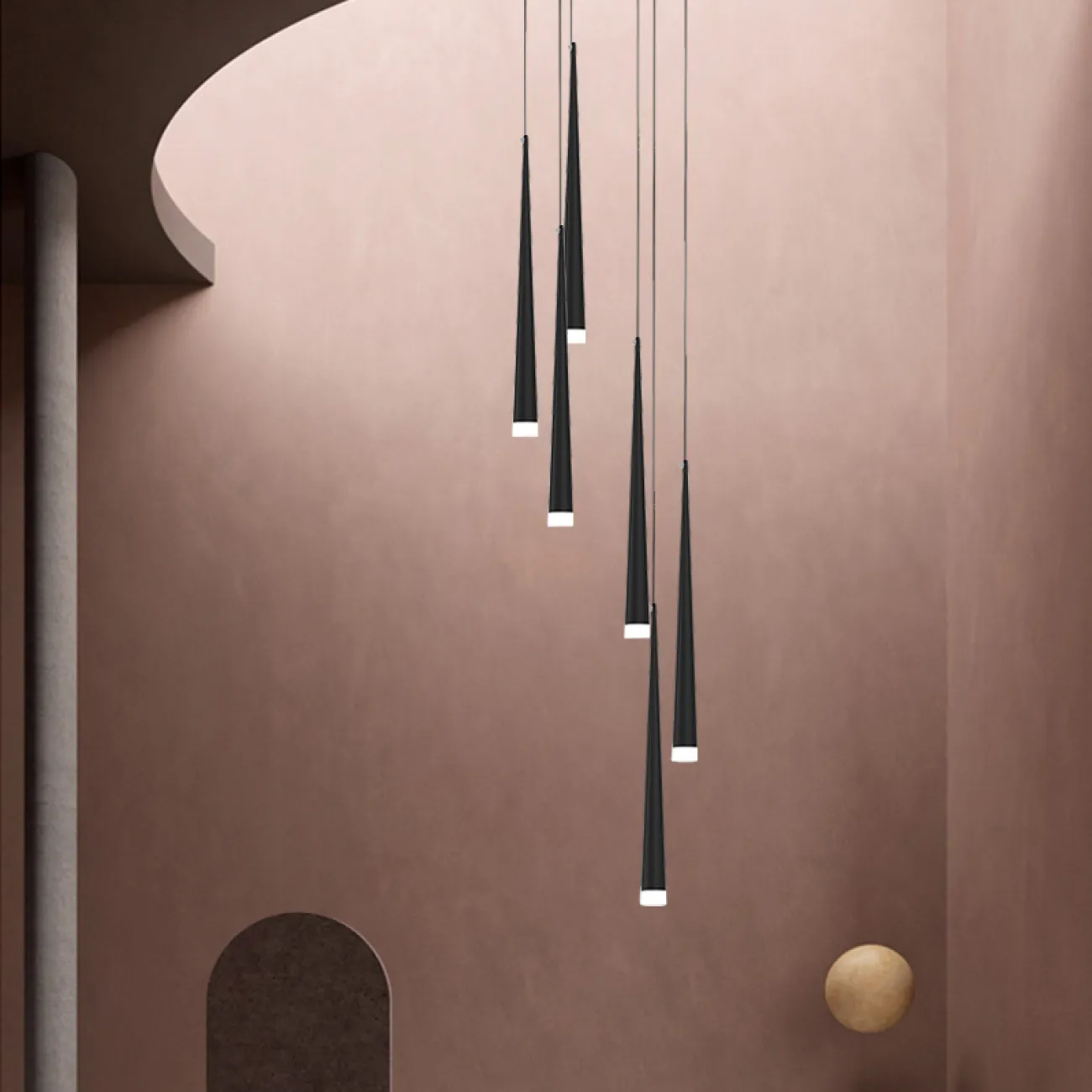 Подвесной светильник LAIRD black H 60 от ImperiumLoft