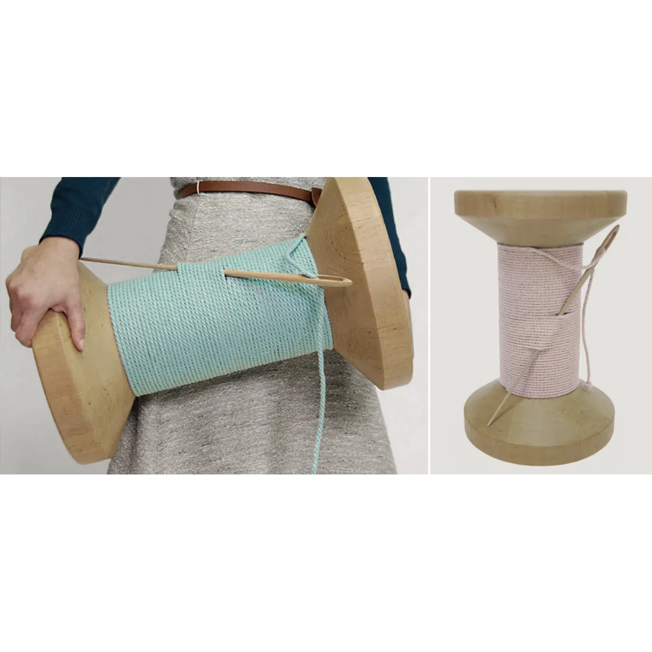 Дизайнерский табурет Thread Reel Wooden Stool от LaLume