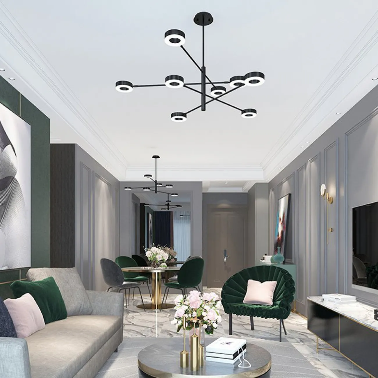 Подвесная люстра ATISSA L 8 D155 от ImperiumLoft