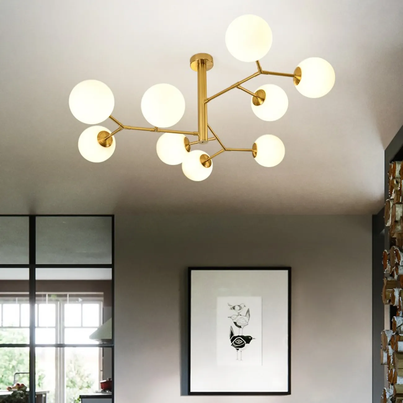Подвесная люстра TWIGGY D80 Black от ImperiumLoft