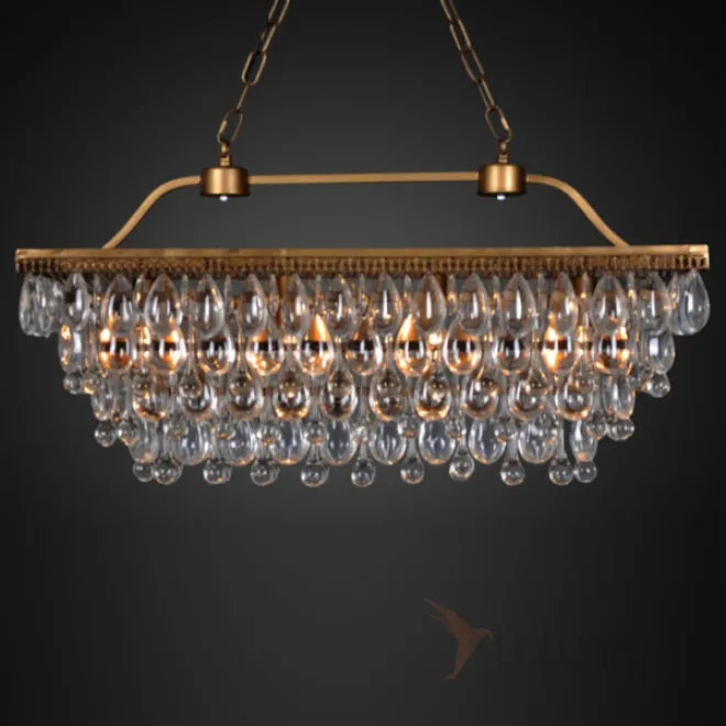 Люстра Clarissa Glass Drop Quadro от LaLume