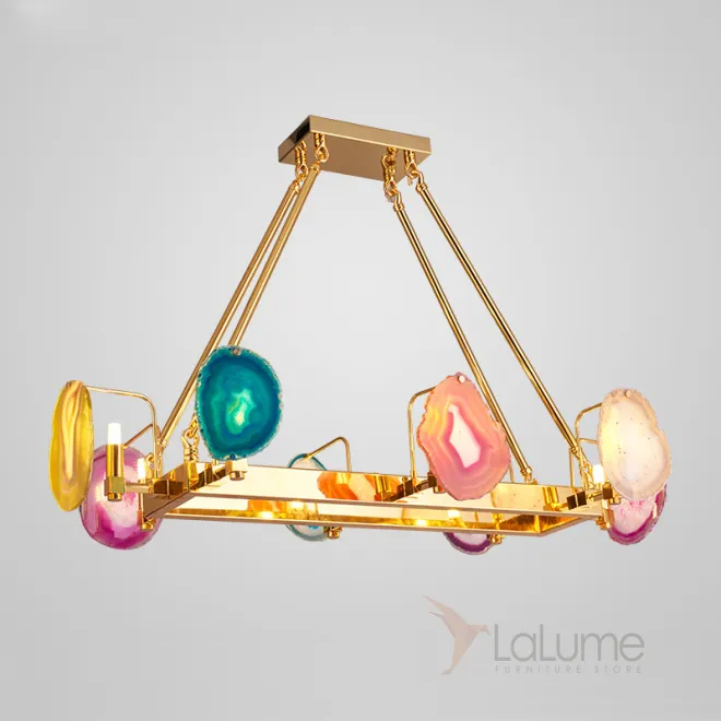 Люстра на штанге AGATE 4 Multicolored 8 Frame от ImperiumLoft