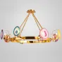 Люстра на штанге AGATE 4 Multicolored  8 Ring от ImperiumLoft