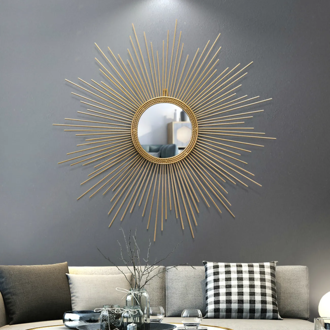 Дизайнерский настенный декор зеркало LaLume-KKK00231 Дизайнерский настенный декор зеркало LaLume-KKK00231