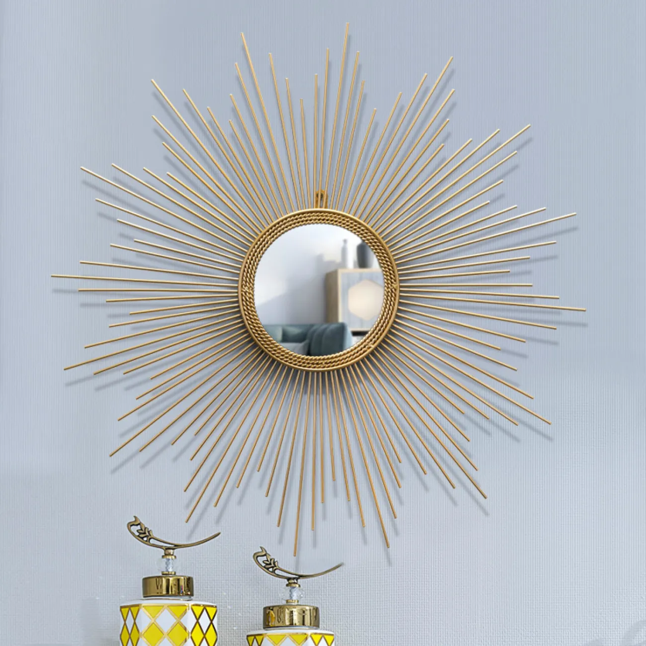 Дизайнерский настенный декор зеркало LaLume-KKK00231 Дизайнерский настенный декор зеркало LaLume-KKK00231