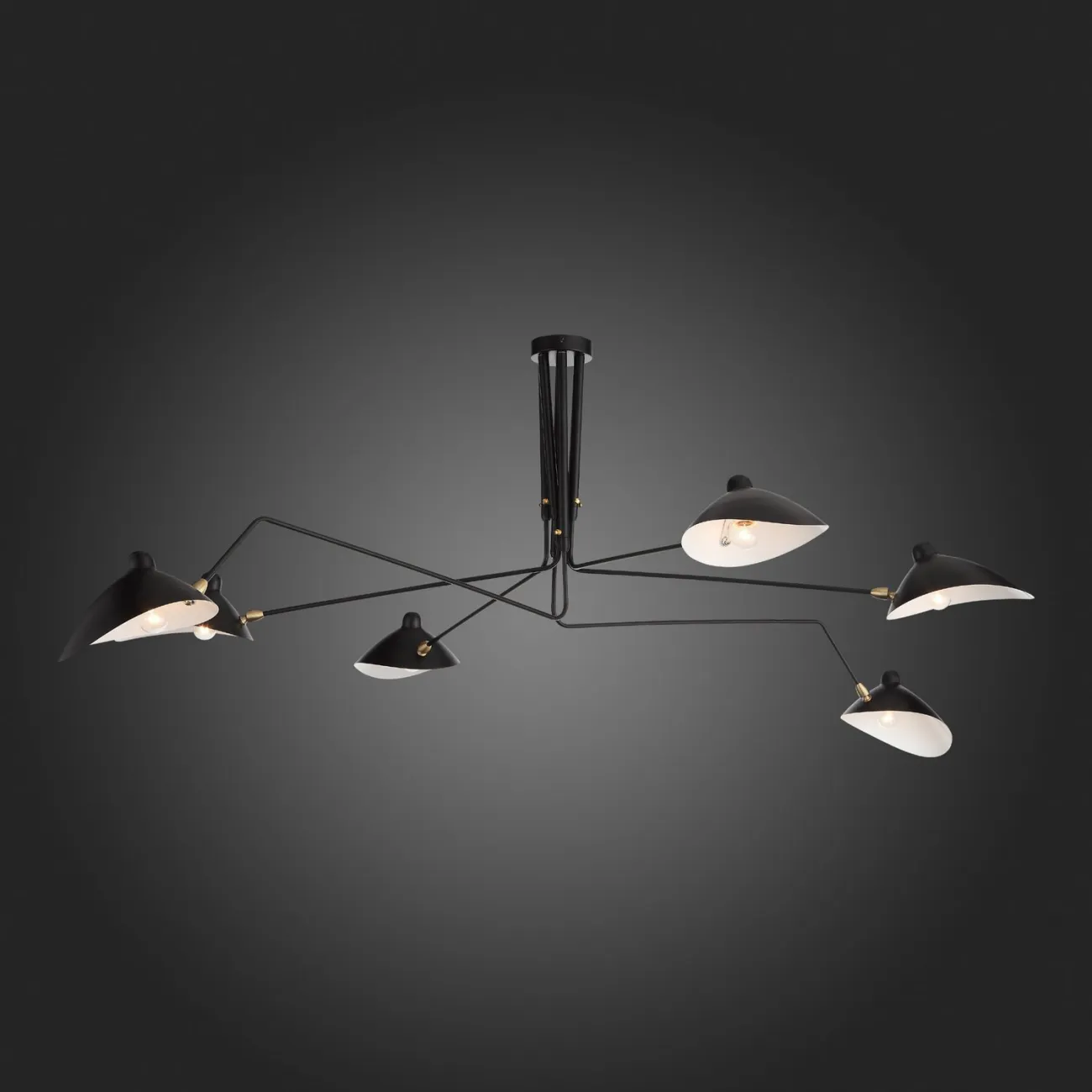 Потолочная люстра TEBES L6 Black от ImperiumLoft