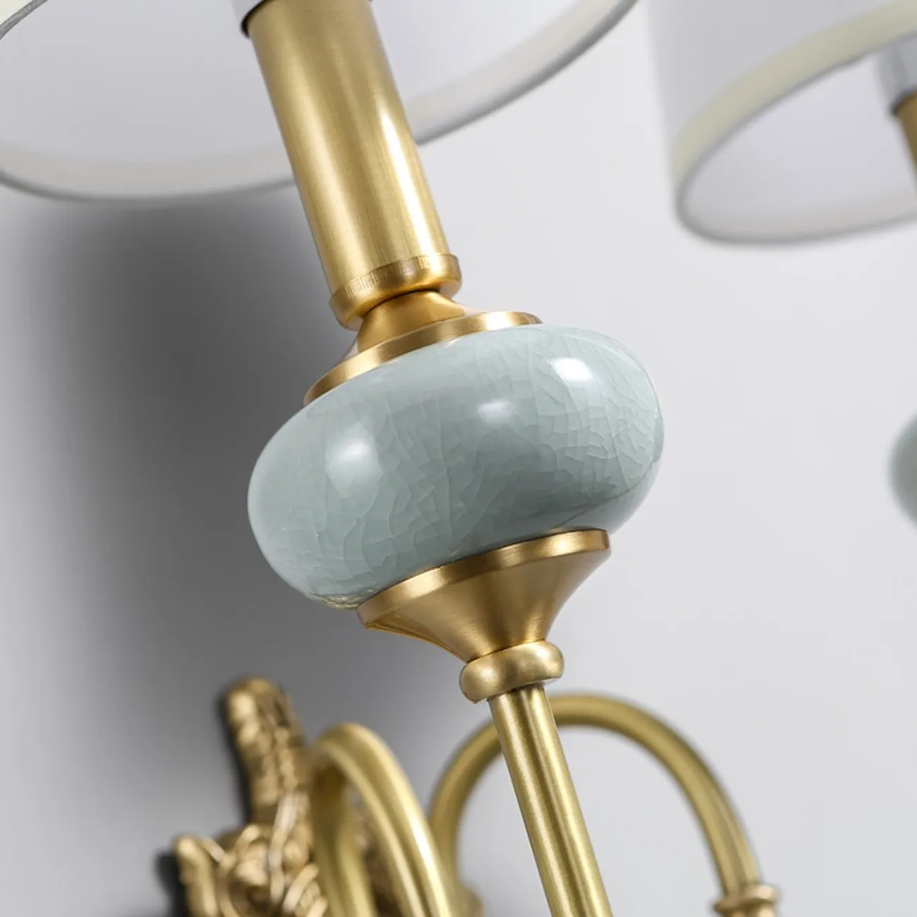 Бра в современном американском стиле с текстильными абажурами ZOE WALL