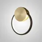 Серия настенных светодиодных светильников с кольцевым корпусом из натуральной и черненой латуни WOLKE SMALL D20 Black