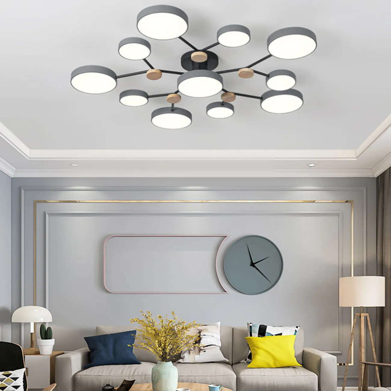 Потолочная люстра GAMMA D98 Grey от ImperiumLoft Потолочная люстра GAMMA D98 Grey от ImperiumLoft